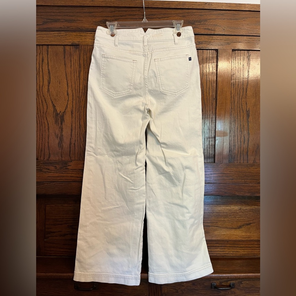 Anthropologie Pilcro Cream/Ivory Straight Trouser Jeans, 28 - Picture 9 of 13